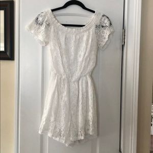 White lace romper by hollister
